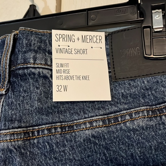 Mens Spring + Mercer Distressed Denim Shorts - Picture 4 of 7